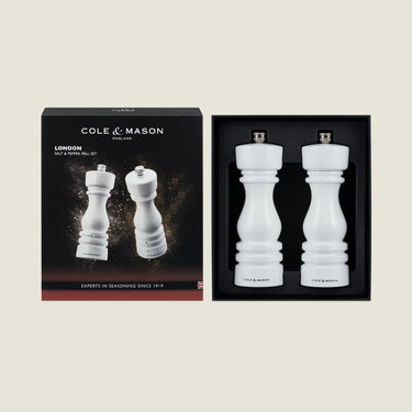 Cole & Mason London White Gloss Salt & Pepper Mills 7